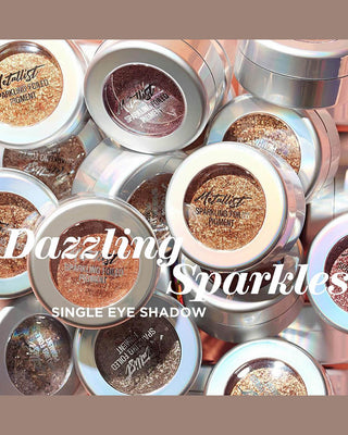 eye makeup with sparkles glitter, eye shadow, touch in sol