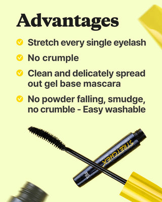 mascara eye makeup, touch in sol, stretch lashes