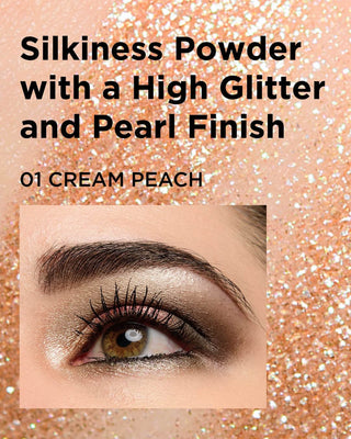 eye shadow with glitter, cream peach, touch in SOL
