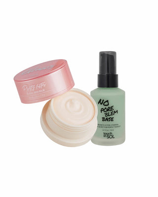 redness correcting primer, glassy look, no poreblem