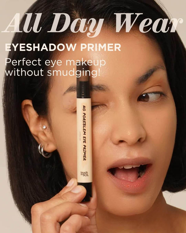 eyeshadow base eye primer, touch in sol, no poreblem, korean cosmetic brand