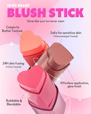 heart blush, touch in sol, face makeup