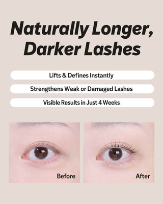 vegan again eyelash serum, lash mascara