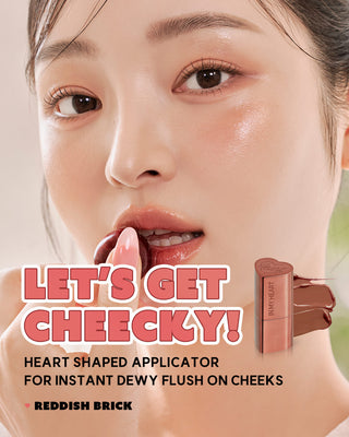 reddish blush, face makeup, k-beauty